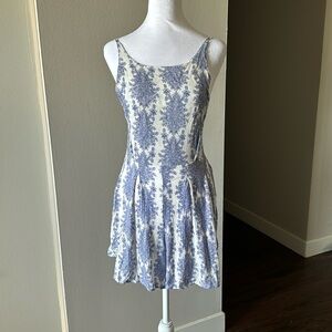 White and blue romper